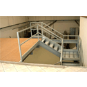 Scala a tre rampe soppalco
