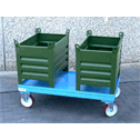 Carrello per contenitori metallici