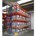 SCAFFALATURE CON CAMPATA A QUATTRO 
      POSTI PER PALLETS DI FILMS IN BOBINA